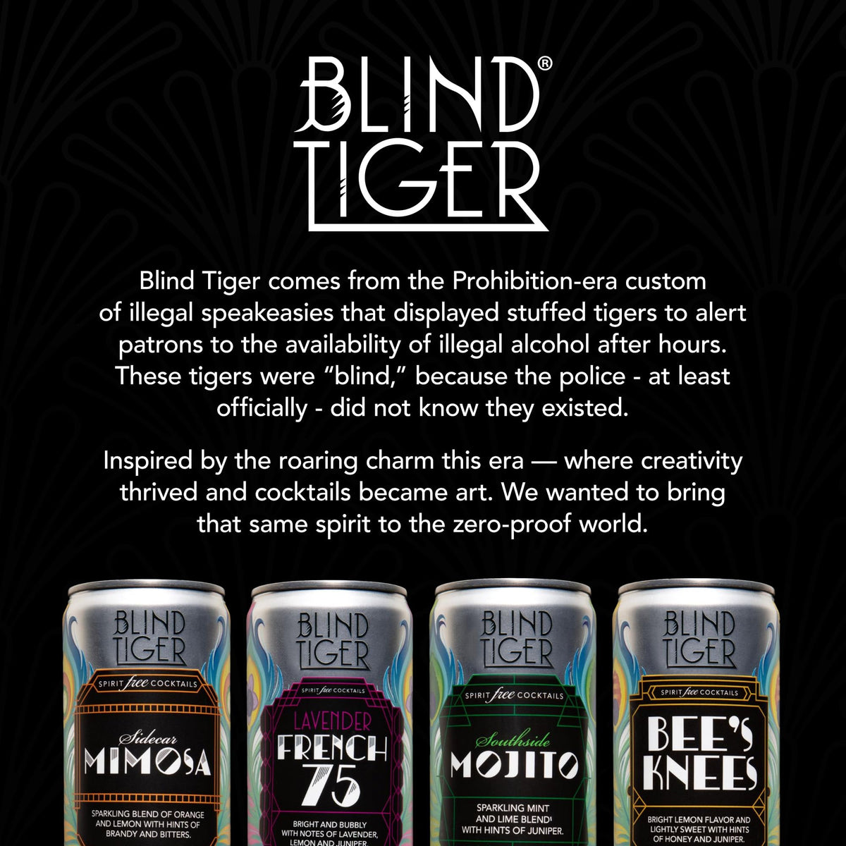 Blind Tiger Non-Alcoholic Cocktails & Mixers 8 Pack | Clean Ingredients & Ready-to-Drink Mocktails