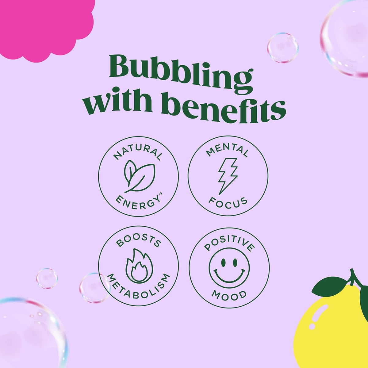 Bloom Nutrition Sparkling Energy — Raspberry Lemon, 180mg Natural Caffeine, Zero Sugar, Prebiotics, 12oz 12 Pack