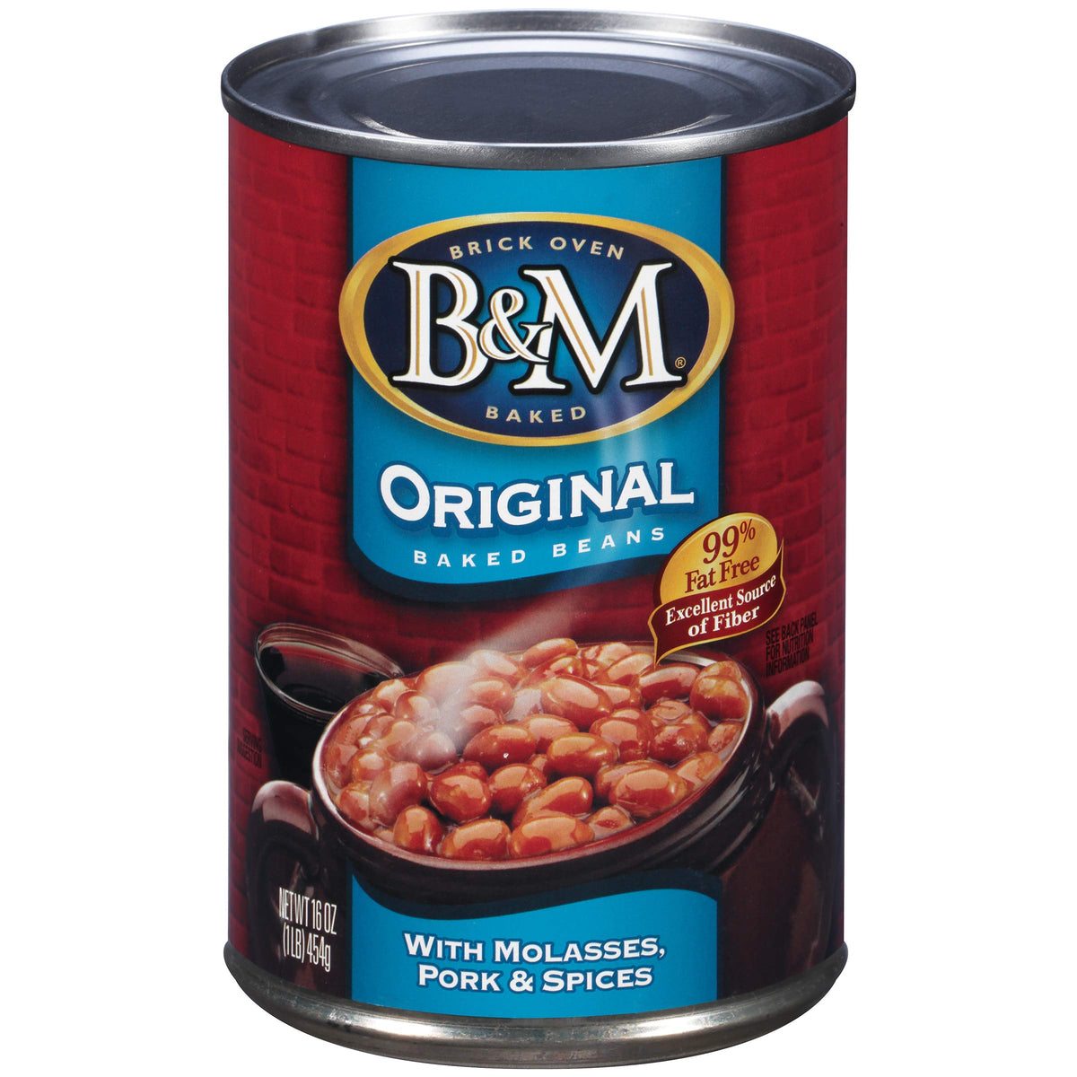 B&M Baked Beans, Original Flavor – 16 oz (Pack of 12) | 99% Fat Free, High Fiber