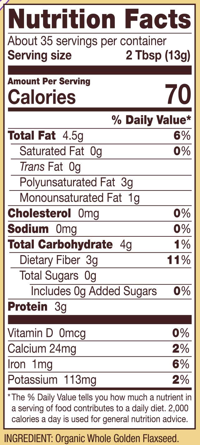 Bob's Red Mill Golden Flaxseed Meal, 16 oz, 2-Pack