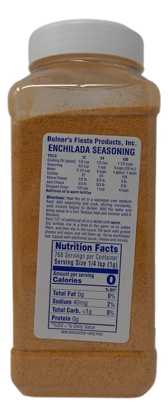Bolner's Fiesta Extra Fancy Enchilada Seasoning, 20 oz – Authentic Mexican Flavor