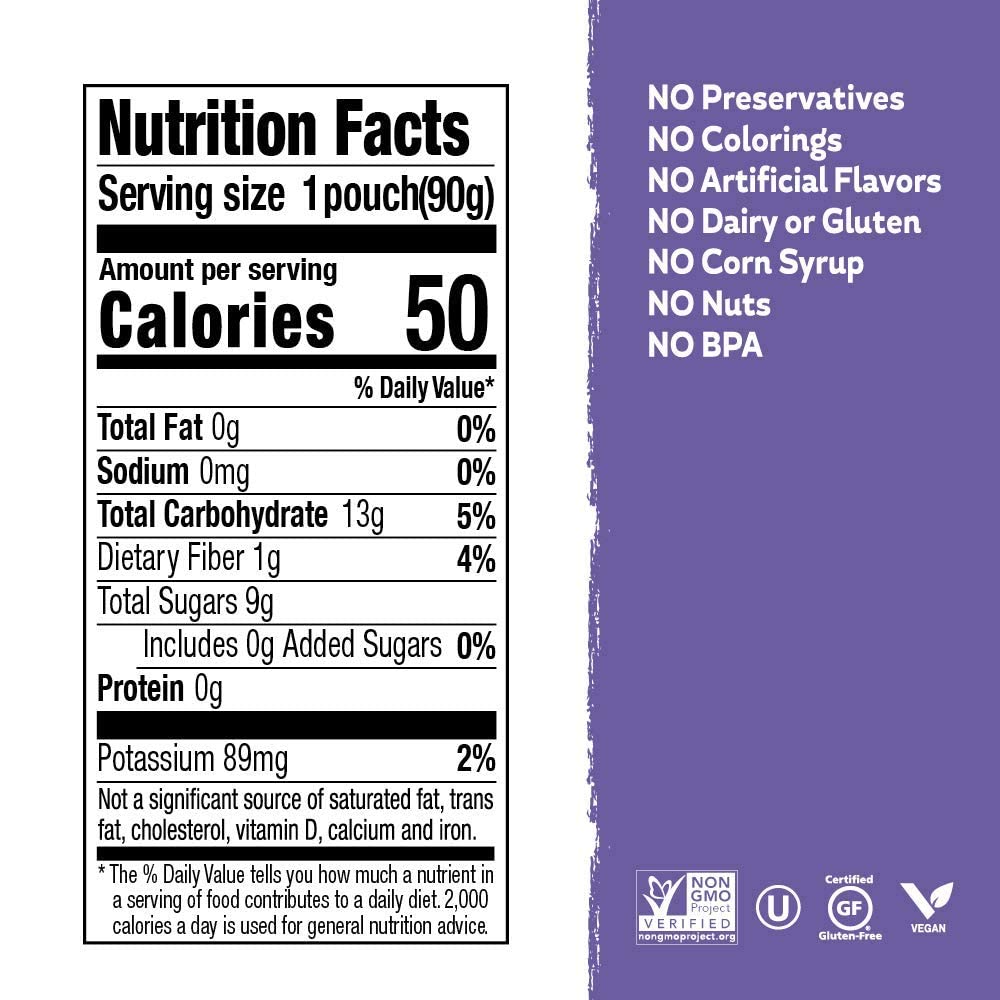 Buddy Fruits Pure Blended Fruit Snack To Go Variety Pack – Multifruit & Strawberry Applesauce 3.2oz (Pack of 24) | 100% Real Fruit