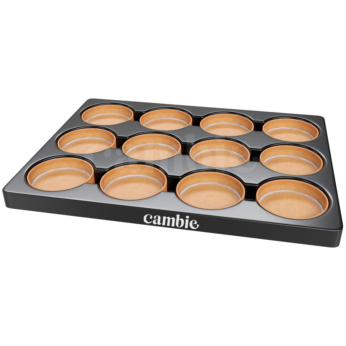 Cambie Sweet Round Large Tart Shells – 3.15-in French Style with White Chocolate Coating (Pack of 24)
