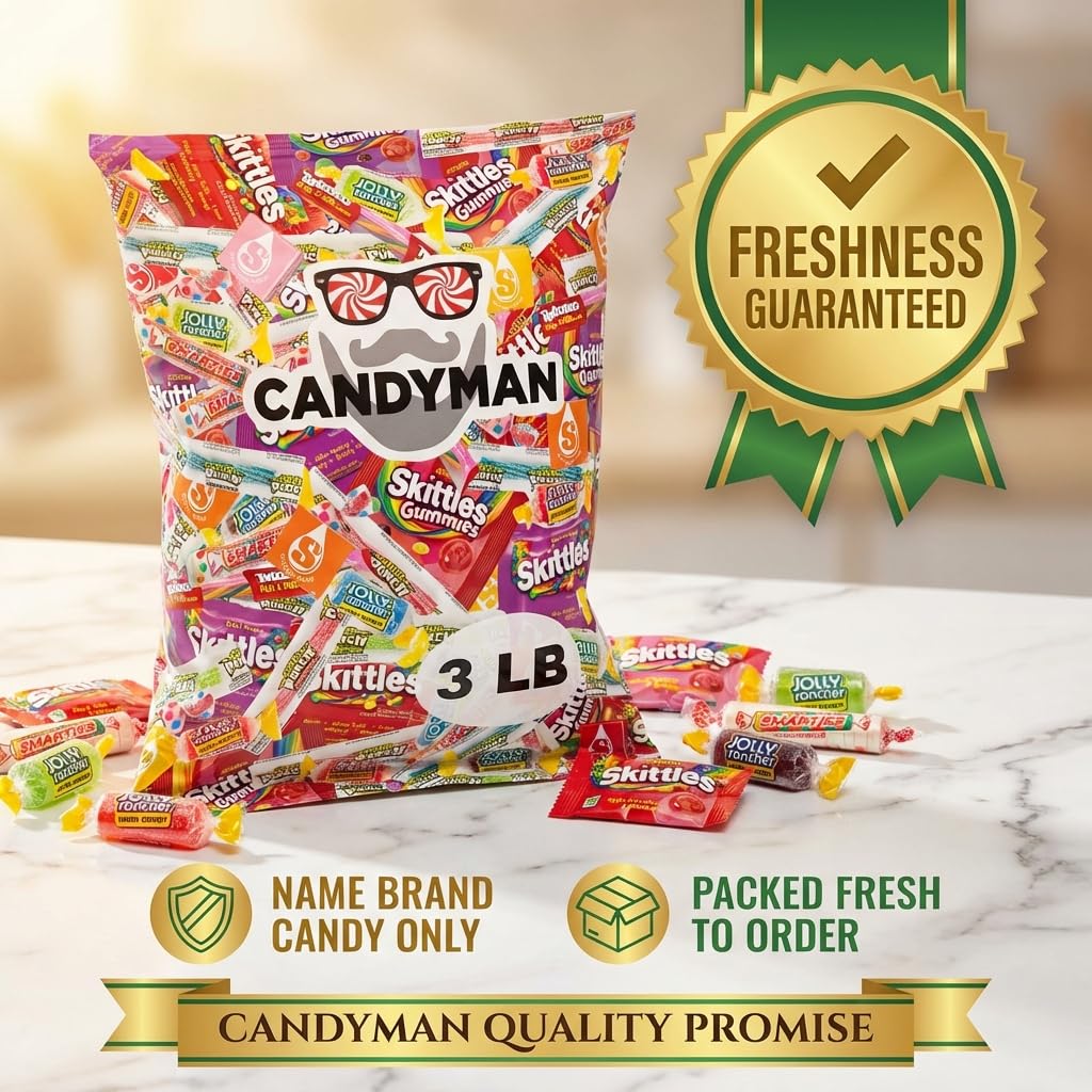 CANDYMAN Assorted Candy Variety Pack – 3lb Bulk Candy for Party Favors