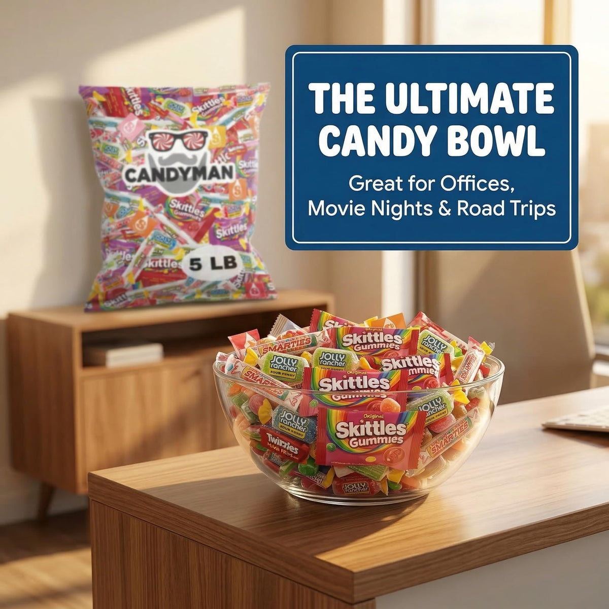 CANDYMAN Assorted Candy Variety Pack – 5lbs Bulk for Pinatas & Party Favors
