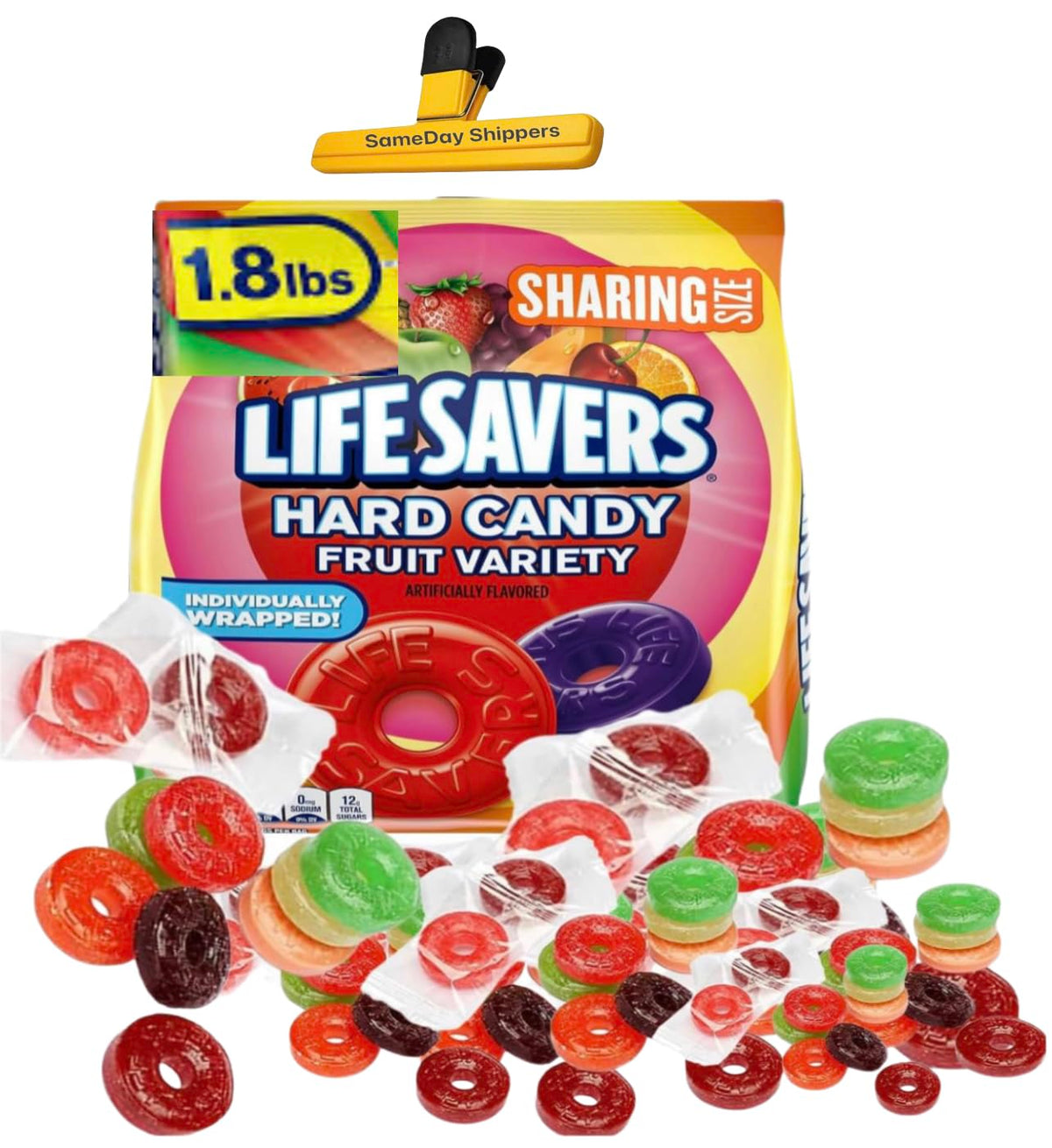 CandyRific LifeSavers Hard Candy Bulk – 1.8 Lbs Mega 10-Flavor Assortment