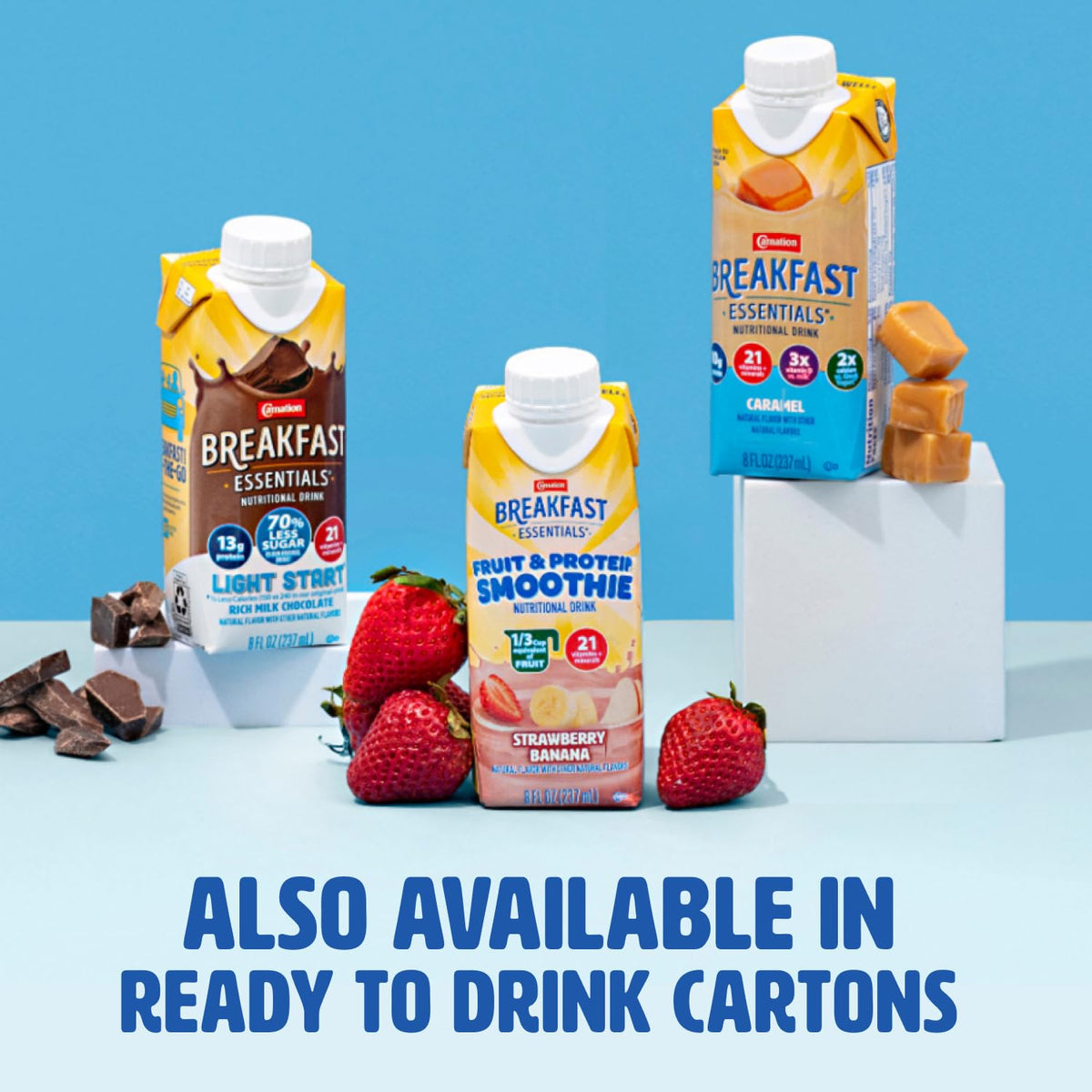 Carnation Breakfast Essentials Rich Milk Chocolate Powder Drink Mix – 17.7 oz, Pack of 6