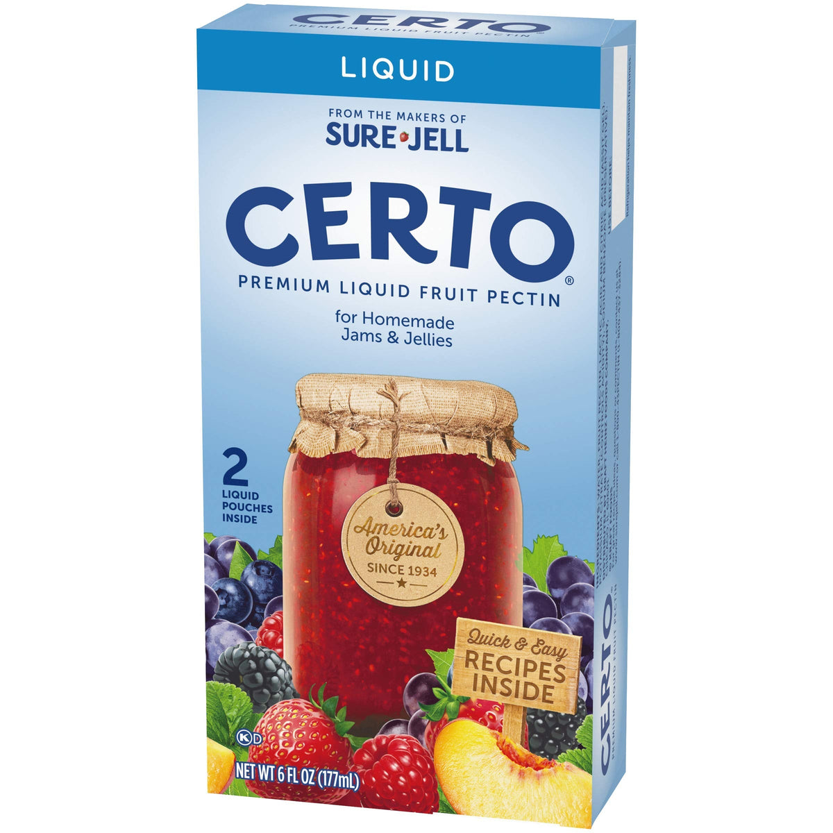 Certo Premium Liquid Fruit Pectin – 4-Count Pack, 8 x 3 fl oz Pouches