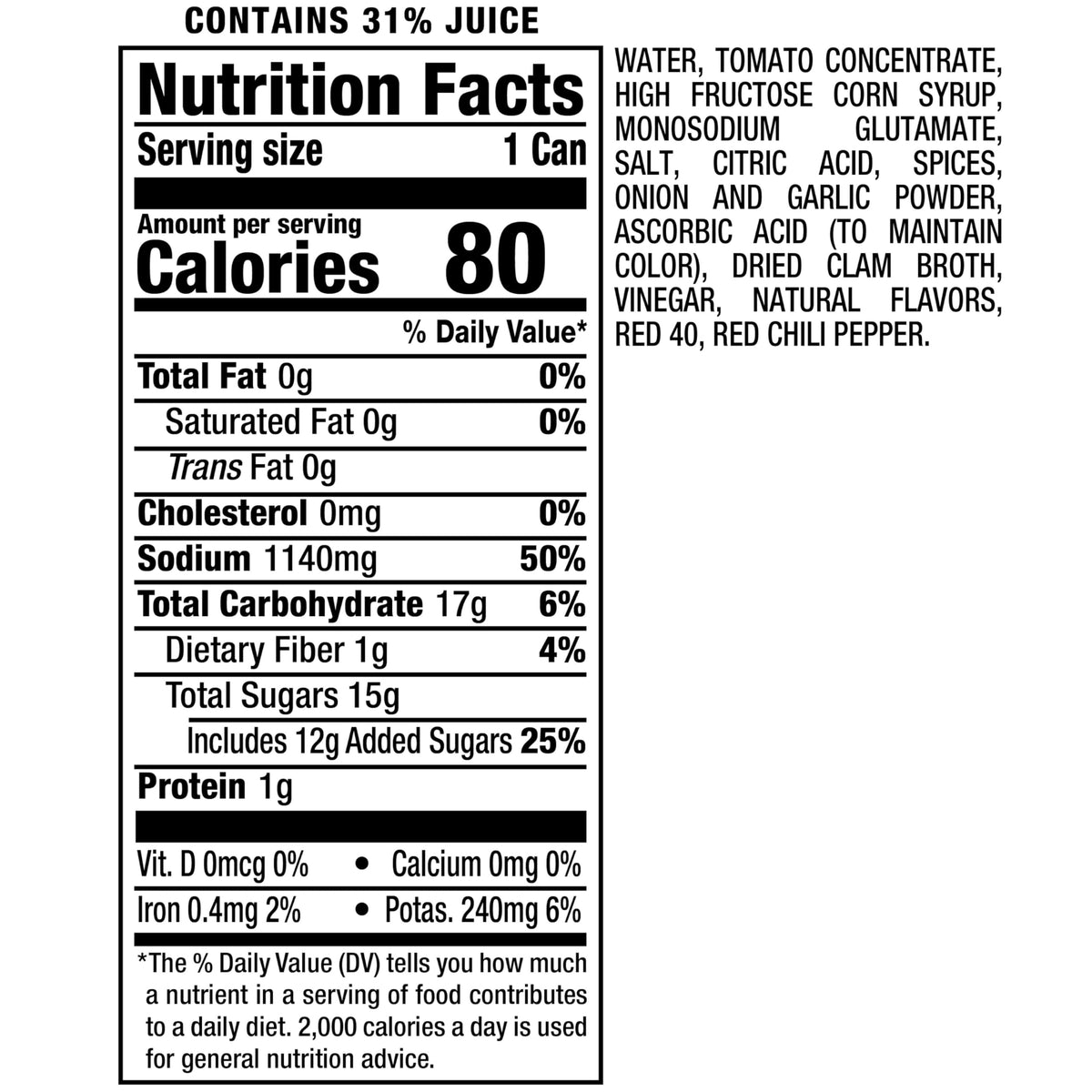Clamato Original Tomato Cocktail – 11.5 oz Can, Pack of 24 | Michelada & Seafood Mixer