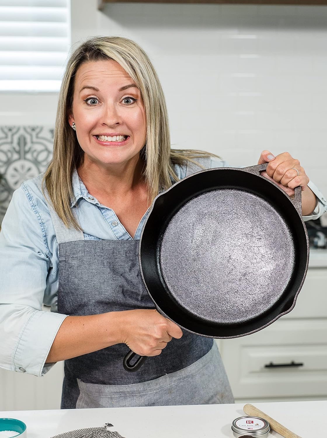 CM SCRUBBER Knapp Seasoning Wax – Cast Iron & Carbon Steel (2 oz, 2 Pack)