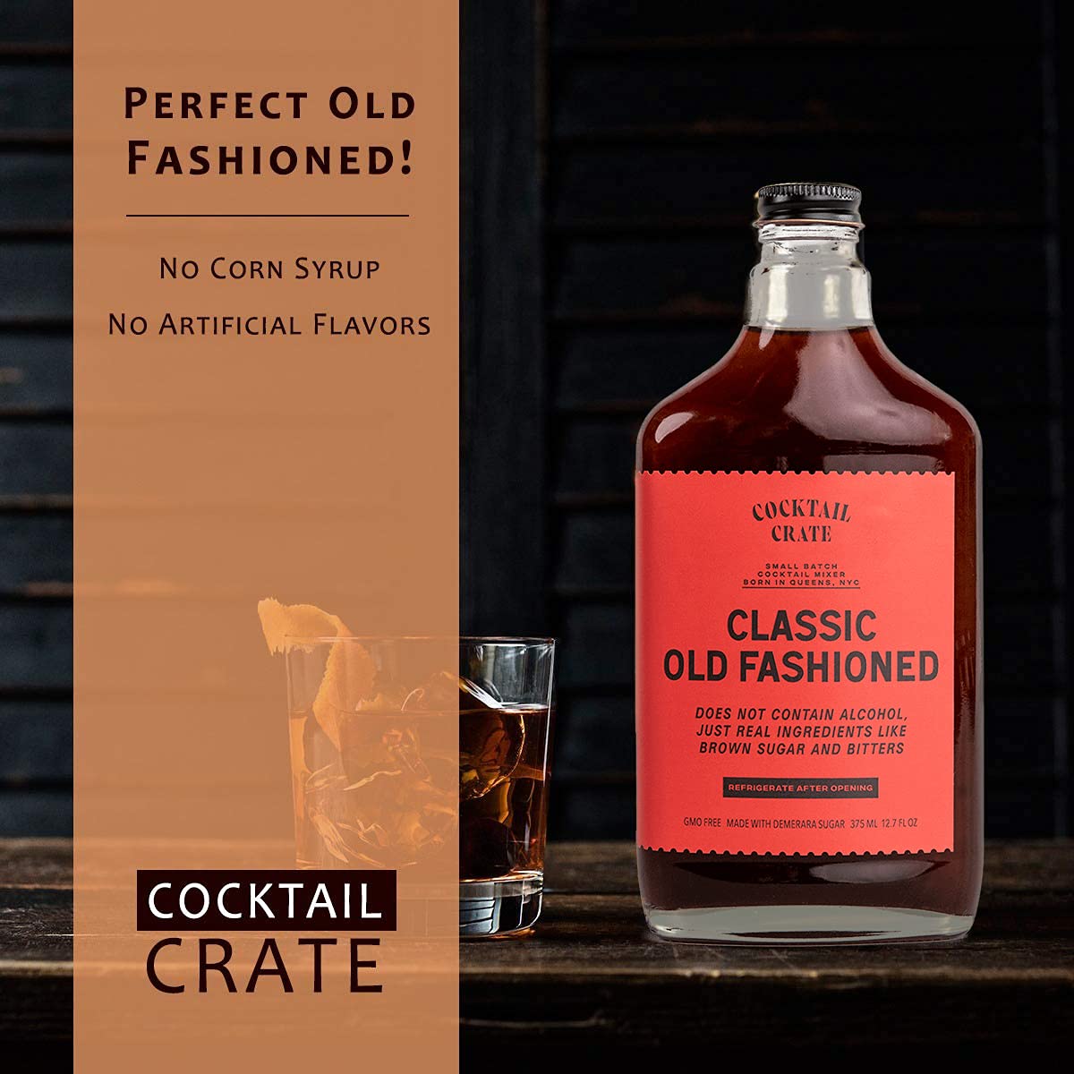 Cocktail Crate Old Fashioned Drink Mixer | 34 Cocktails, 12.7oz, 2-Pack