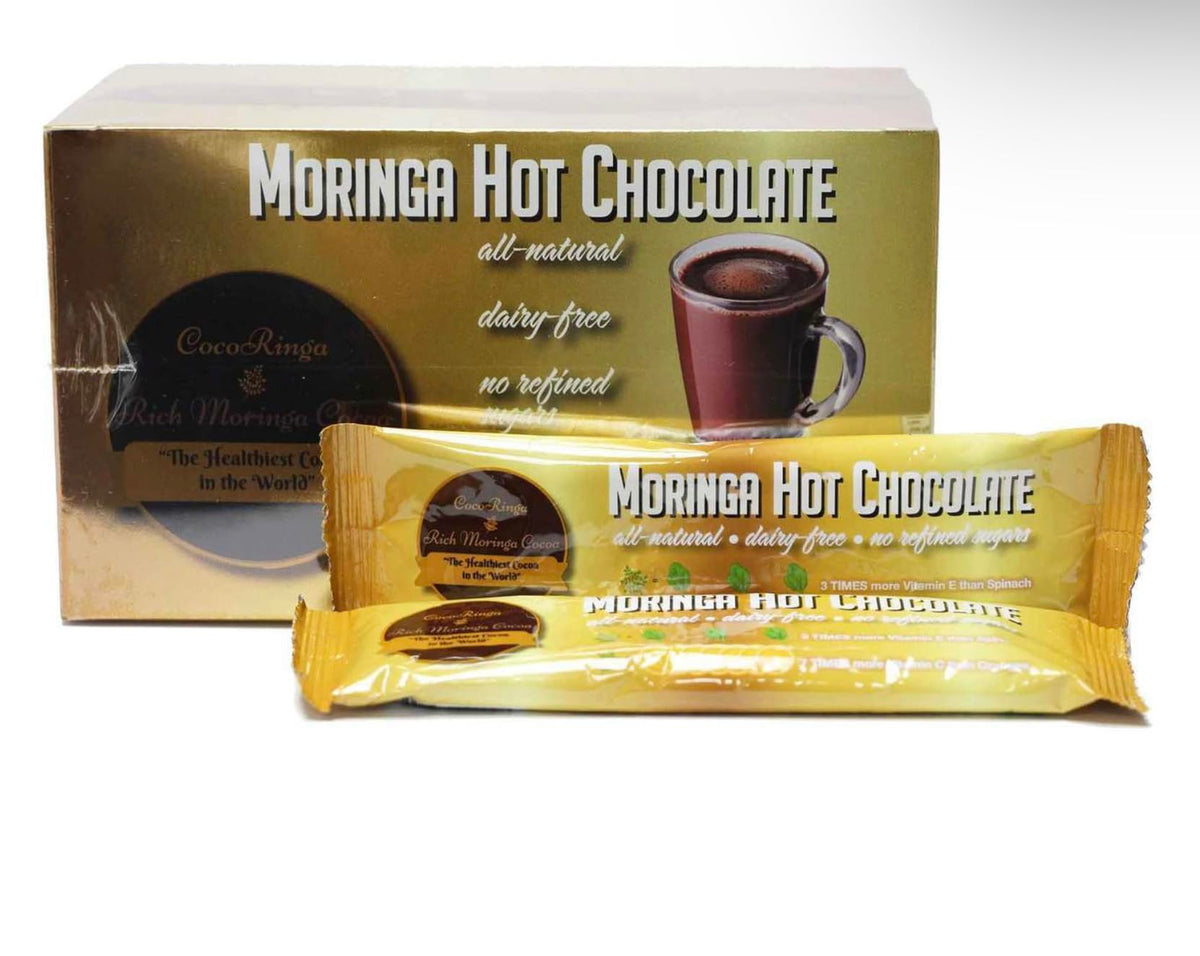 CocoRinga Moringa Hot Chocolate – Vegan High Protein, Keto & Sugarfree (10 ct)
