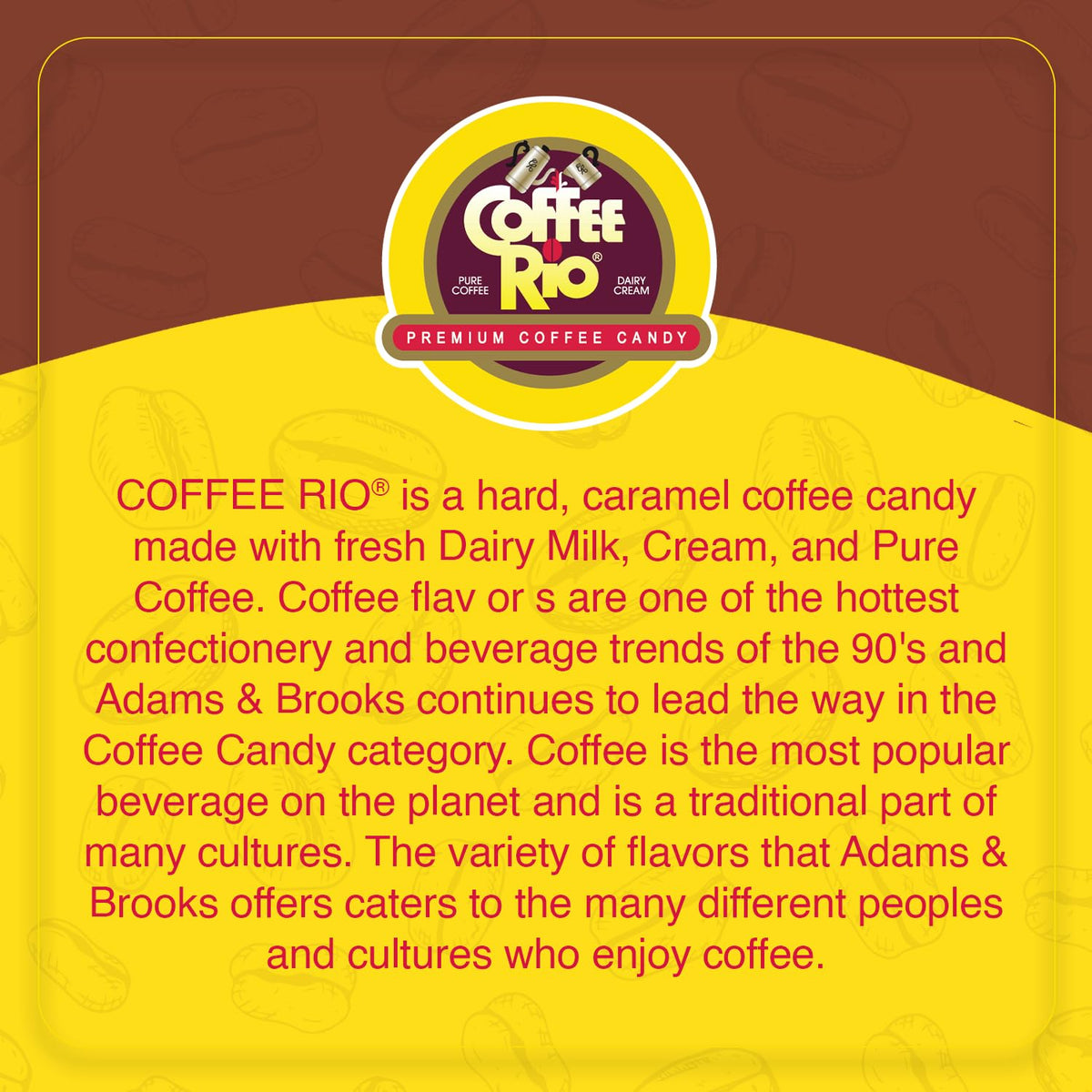 Coffee Rio Sugar-Free Latté Candy Bulk – 3 lb Kosher, Individually Wrapped