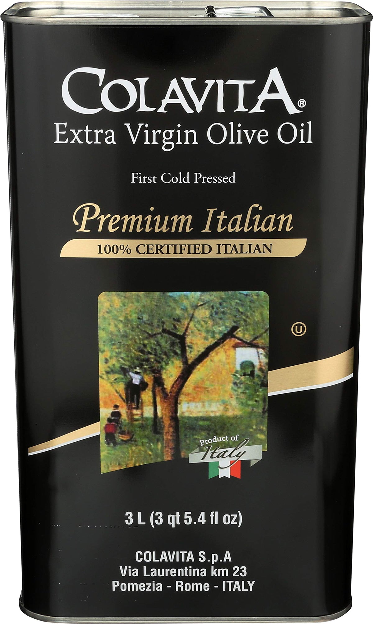 Colavita Premium Italian Extra Virgin Olive Oil Tin – 101.4 oz