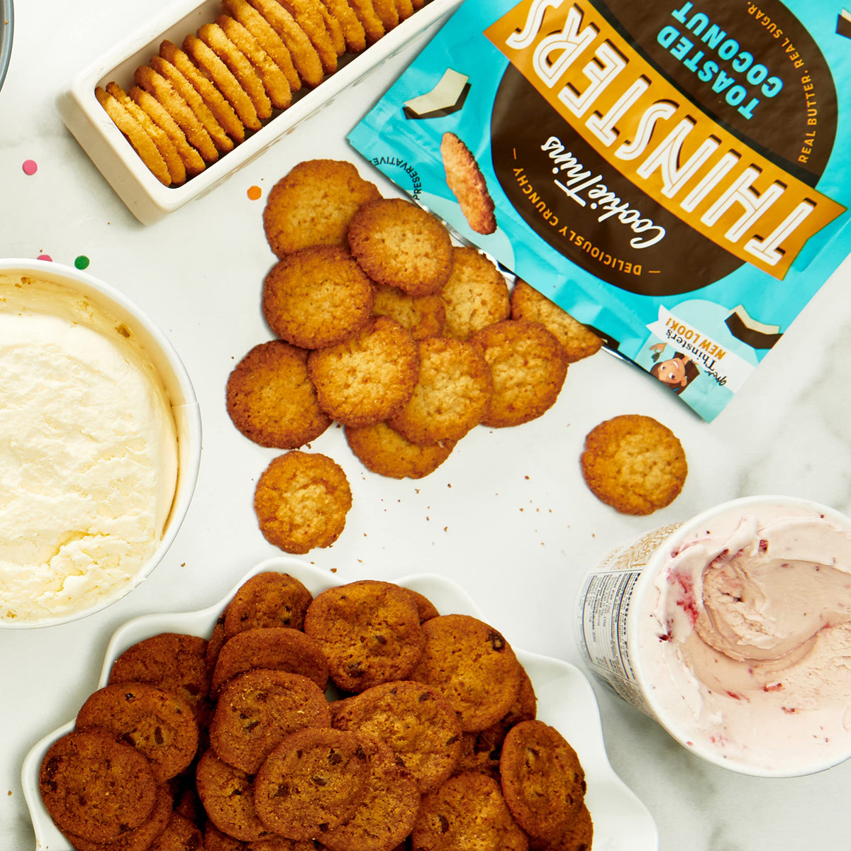Mrs. Thinsters Toasted Coconut Cookie Thins – 16oz (2-pack), Non-GMO, Peanut Free