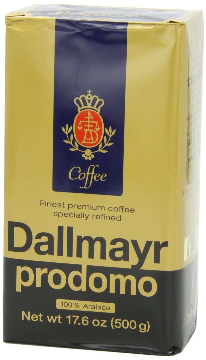 Dallmayr Prodomo Arabica Ground Coffee – 17.6 oz Pack of 6 | Medium Roast, Single Origin