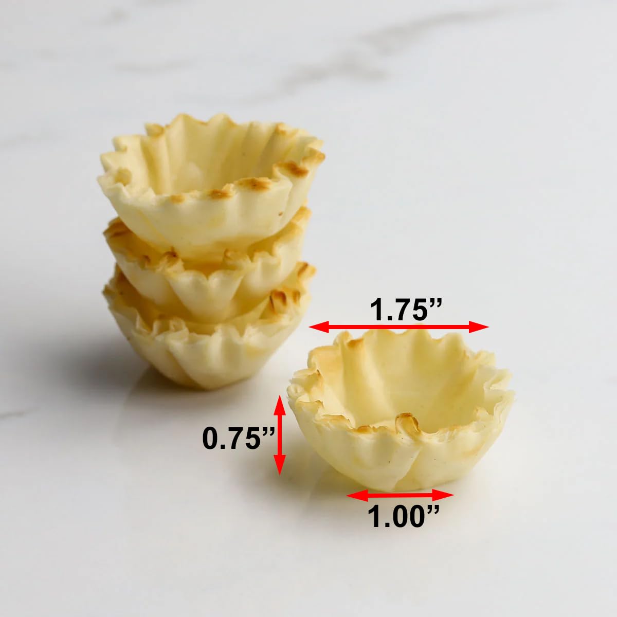 Dasher's Spice & Beans Mini Phyllo Shells – 6 Trays (90 ct Total)