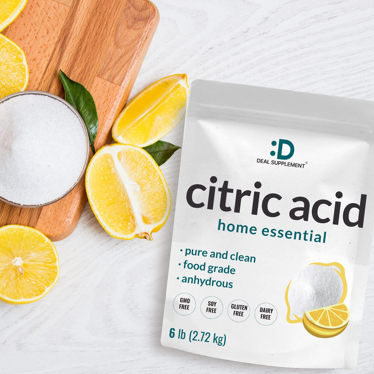 Citric Acid 6 Pounds – Food-Grade Anhydrous Citric Acid | DEAL SUPPLEMENT