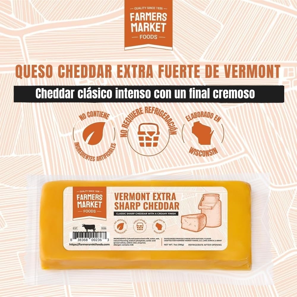 Deli Direct Wisconsin Extra Sharp Cheddar 3-Pack Gift Set — Gluten Free, Keto, Paleo, Low Sodium, Zero Sugar