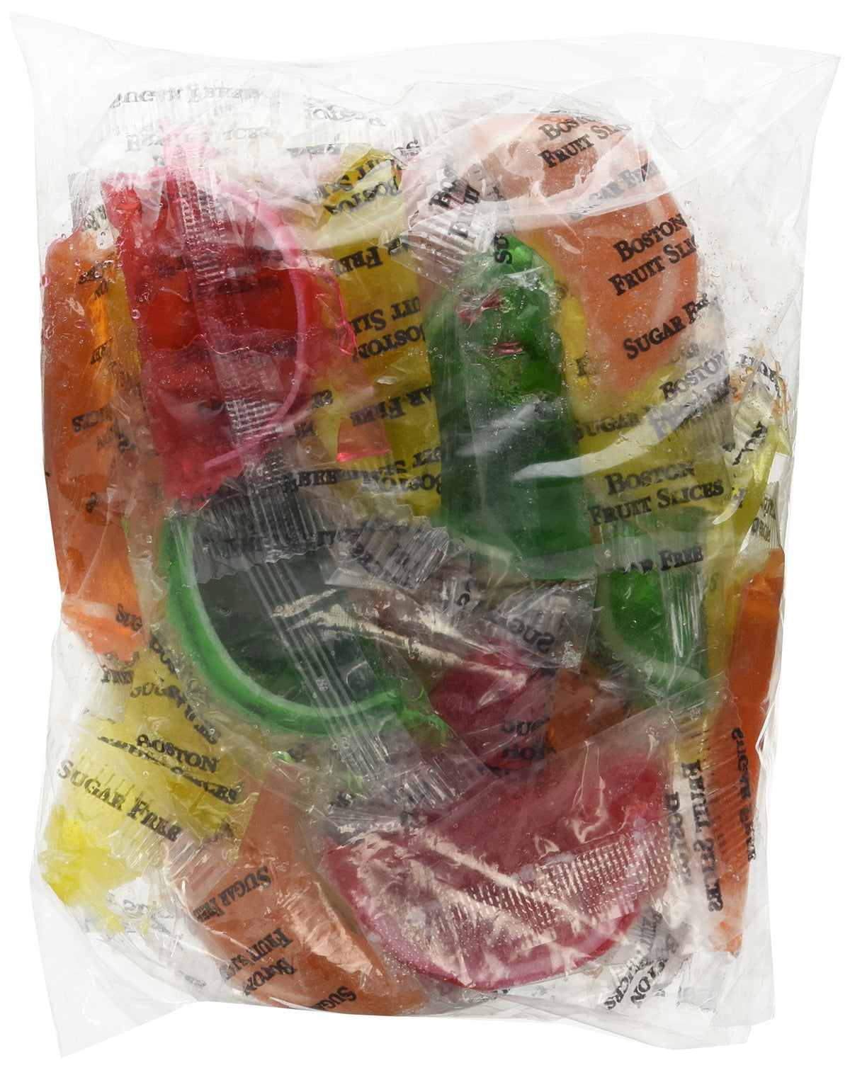 DiabeticFriendly Sugar Free Assorted Fruit Slices – 1lb Bag, Orange, Cherry, Lime & Lemon
