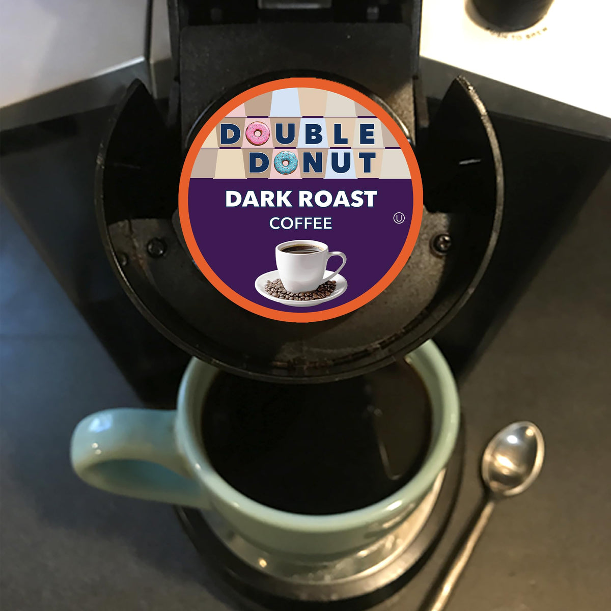Double Donut Coffee Dark Roast Pods – Extra Bold Keurig K-Cups, 80 Count