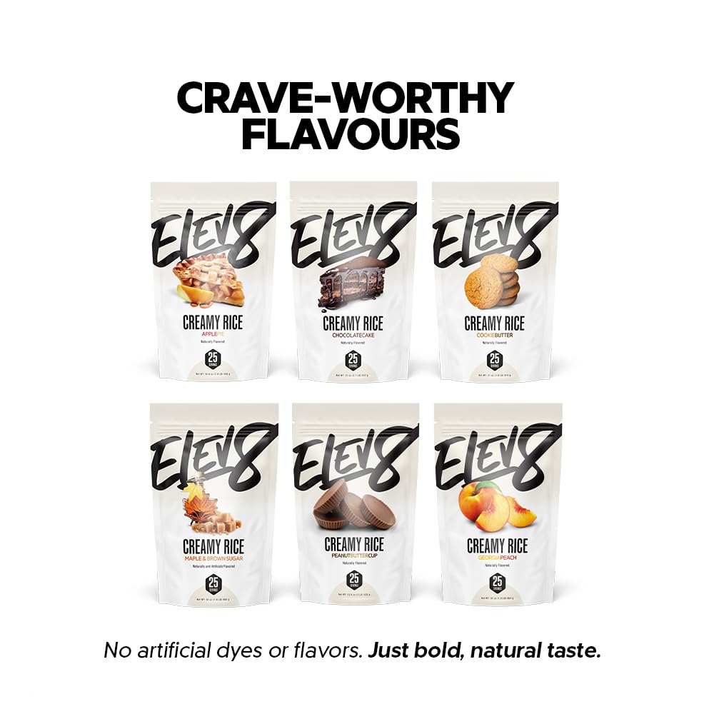 Elev8 Creamy Rice Georgia Peach – 25 Servings | Macro-Friendly, Quick Prep