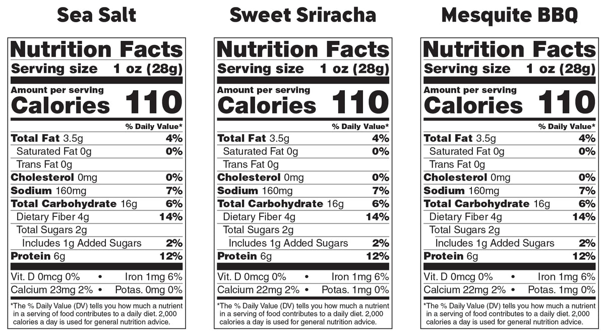Enlightened Bada Bean Bada Boom – Plant-Based Fava Bean Snacks, 110 Cal per Serving, Gluten Free & Vegan, The Classic Box Variety Pack (24 x 1 oz)