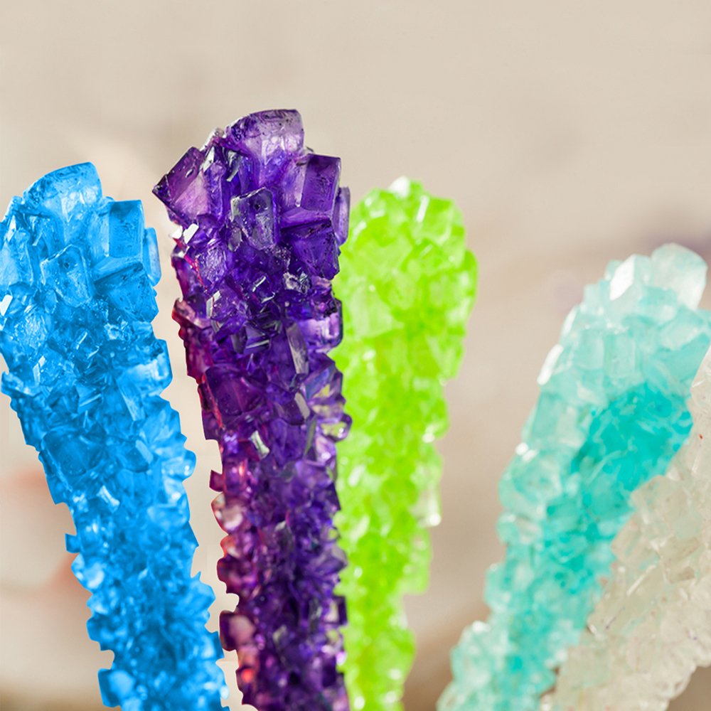 Espeez Extra Large Rock Candy Sticks - 24 Light Blue, 22 g Each, Individually Wrapped