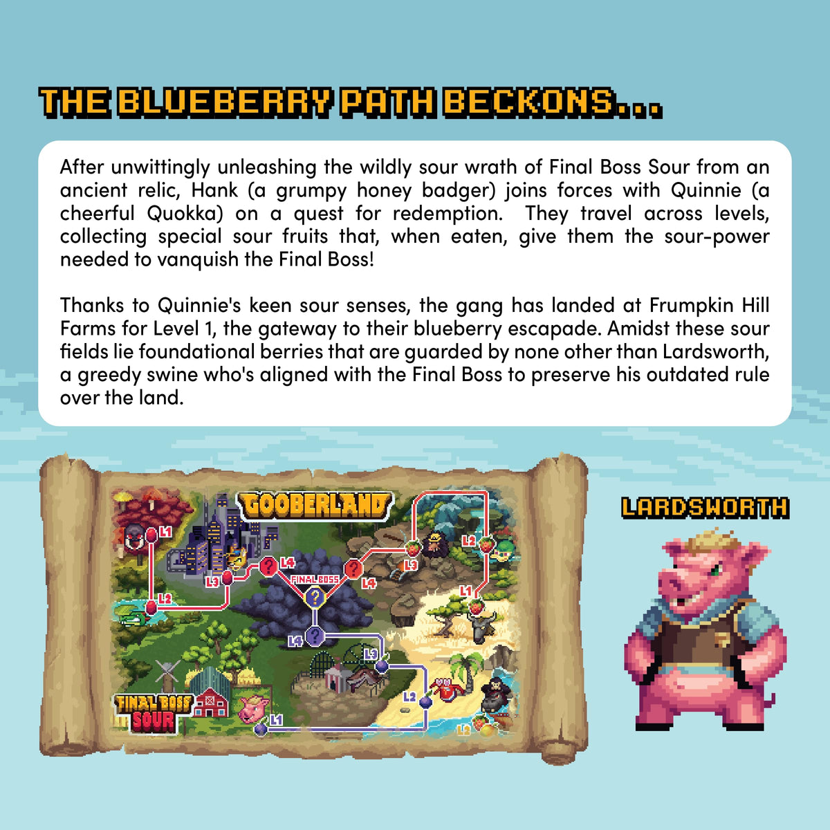 Final Boss Sour Candy Blueberry Level 1, 10 Pack — Real Dried Fruit, Clean Label