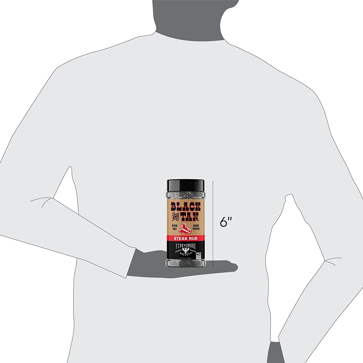 Fire & Smoke Society Black & Tan Steak Seasoning | XL 2-Pack BBQ Rubs for Steak, Brisket & Grilling