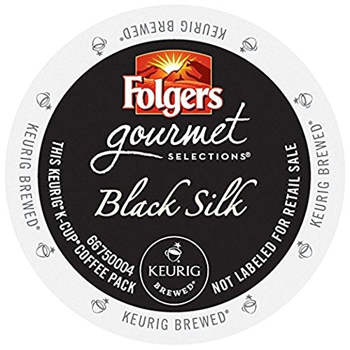 Folgers Gourmet Selections Black Silk K-Cups (24 Count) - Bold, Smooth Dark Roast