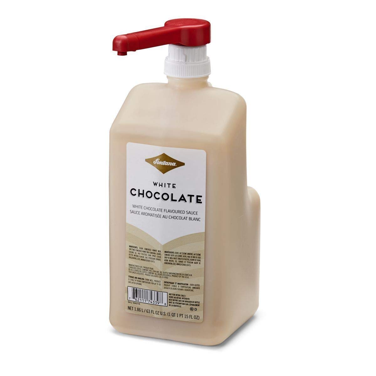 Fontana White Chocolate Mocha Sauce – 63 oz Pump Bottle
