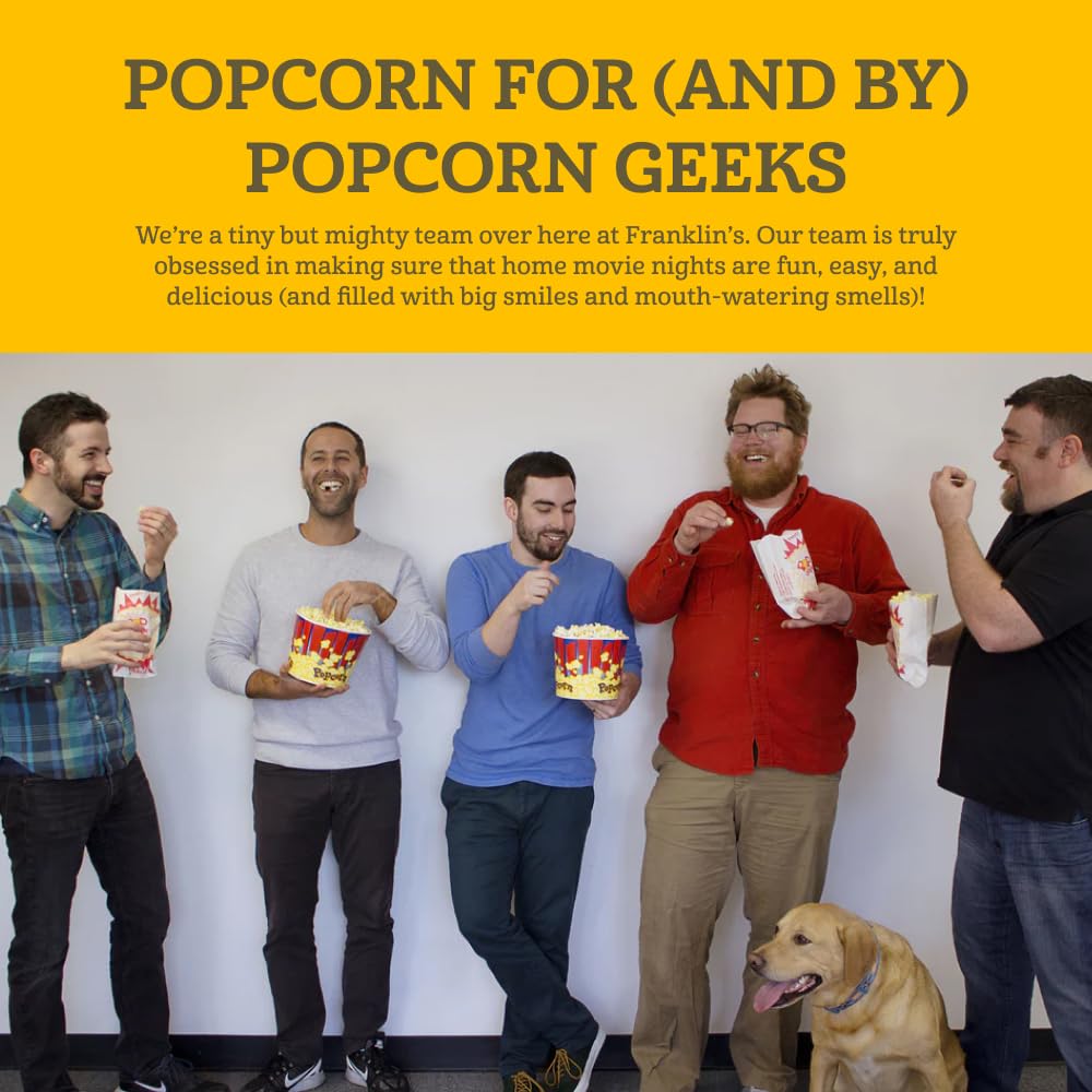Franklin's Gourmet Popcorn All-In-One 4oz Pack (10-Count) for Popcorn Machines — Made in USA