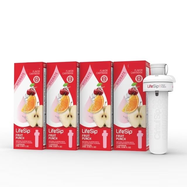 Generic Pack of 4 Fruit Punch Flavor Cartridges Original – Zero Calories, No Sugar