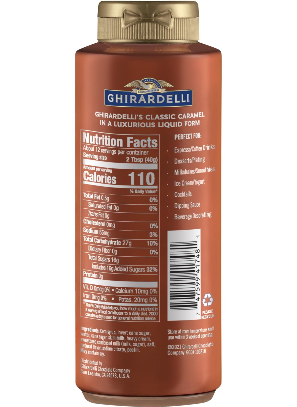 Ghirardelli Squeeze Bottles Set — Chocolate, Caramel & White Chocolate Sauces (3-Pack)