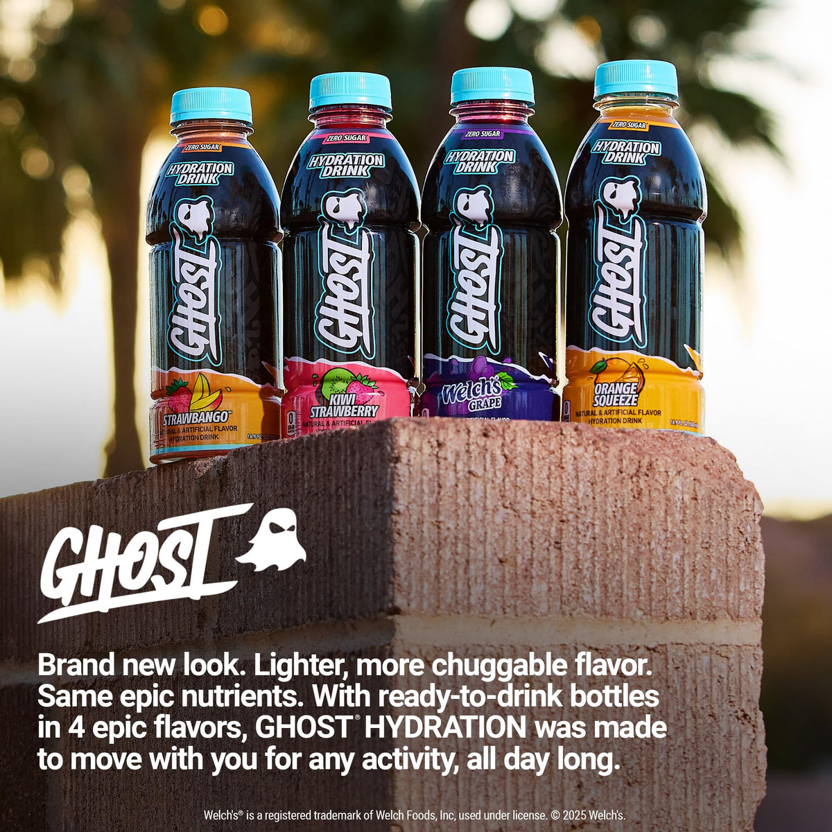 GHOST Hydration Orange Squeeze – Electrolyte Drink with Vitamins, Zero Sugar & Caffeine-Free – 16.9 fl oz RTD, 12-Pack