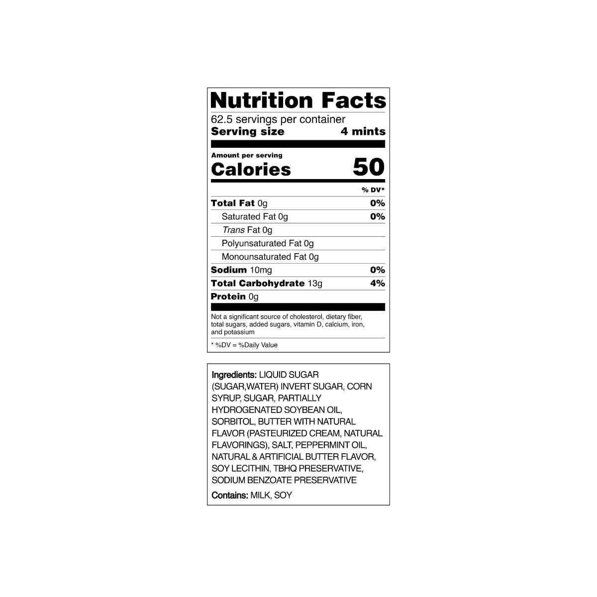 Global Basics Buttermints – 250 Count Individually Wrapped Mints for Events & Favors