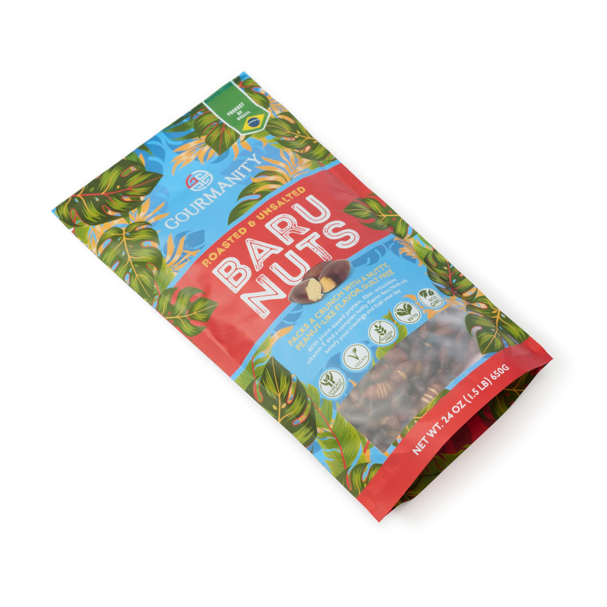 Gourmanity Brazilian Baru Nuts – Roasted & Unsalted, High Protein, Omega 6 & 9