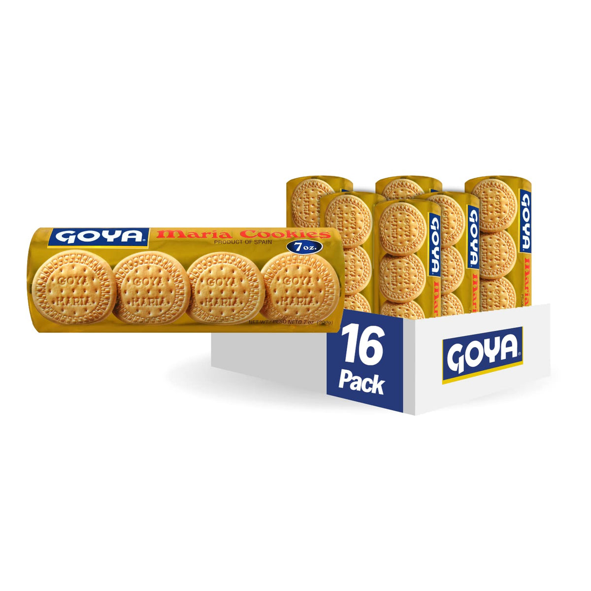 Goya Maria Cookies 7 oz (Pack of 16) – Authentic Spanish Biscuits