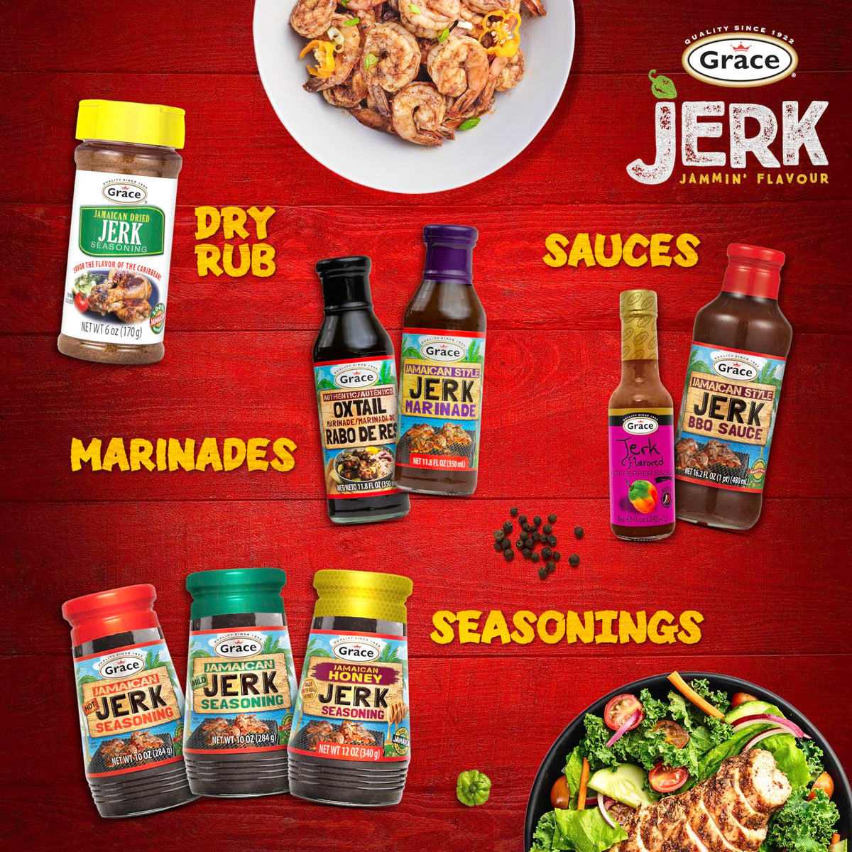 Grace Jamaican Honey Jerk Seasoning – 2x12oz Jars | Caribbean Spice for Chicken & Oxtail