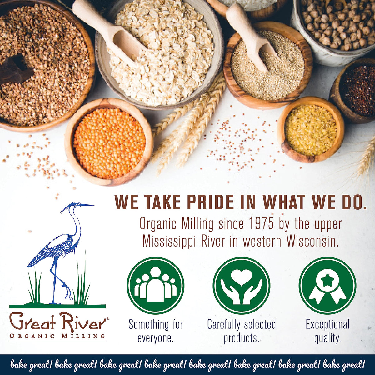 Great River Milling Organic Unbleached Wheat Bread Flour | 25 lb Bulk, Kosher, Non-GMO