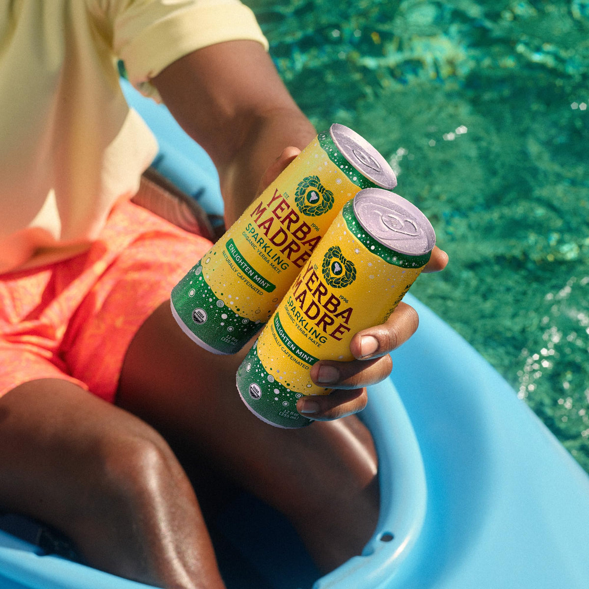 Guayaki Yerba Madre Organic Sparkling Yerba Mate – Enlighten Mint, 115 mg Caffeine, 12 oz Cans (Pack of 12)