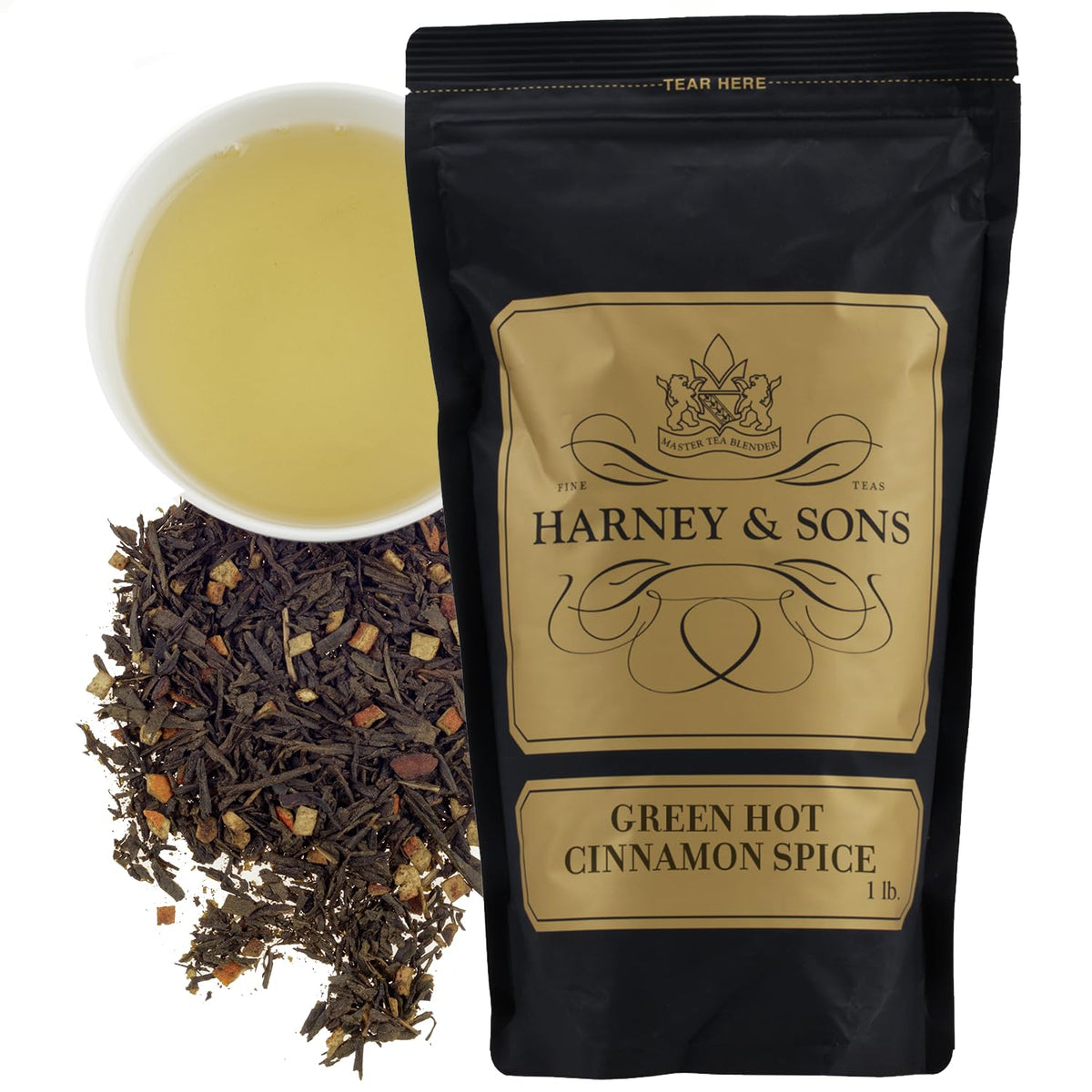 Harney and Sons Green Hot Cinnamon Spice Tea | 16 oz Loose Leaf