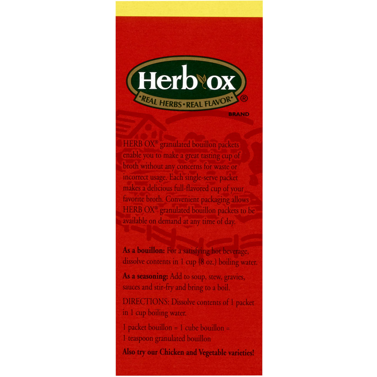 Herb-Ox Sodium Free Bouillon Bundle: Beef & Chicken, 100 Packets