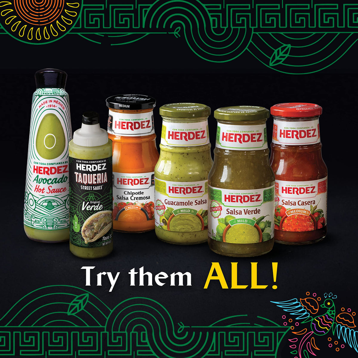 Herdez Taqueria Street Sauce Verde Taco Sauce – 9 oz Squeeze Bottle (Pack of 8)