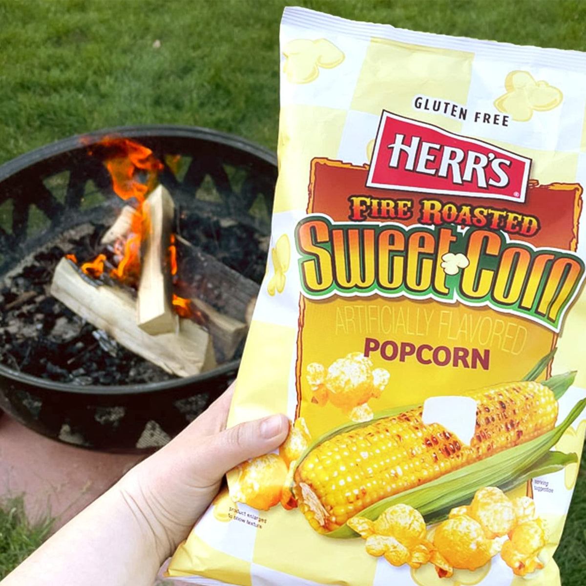 Herr's Fire Roasted Sweet Corn Popcorn – 4 oz Bags (Pack of 12)