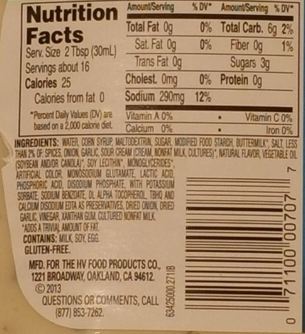 Hidden Valley Fat Free Ranch Dressing – Original Ranch, 16 oz (Pack of 3)