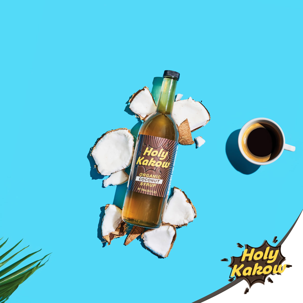 Holy Kakow Cafe Organic Coconut Syrup - Real Food Ingredients, 750ml for Coffee, Latte and Cocktails