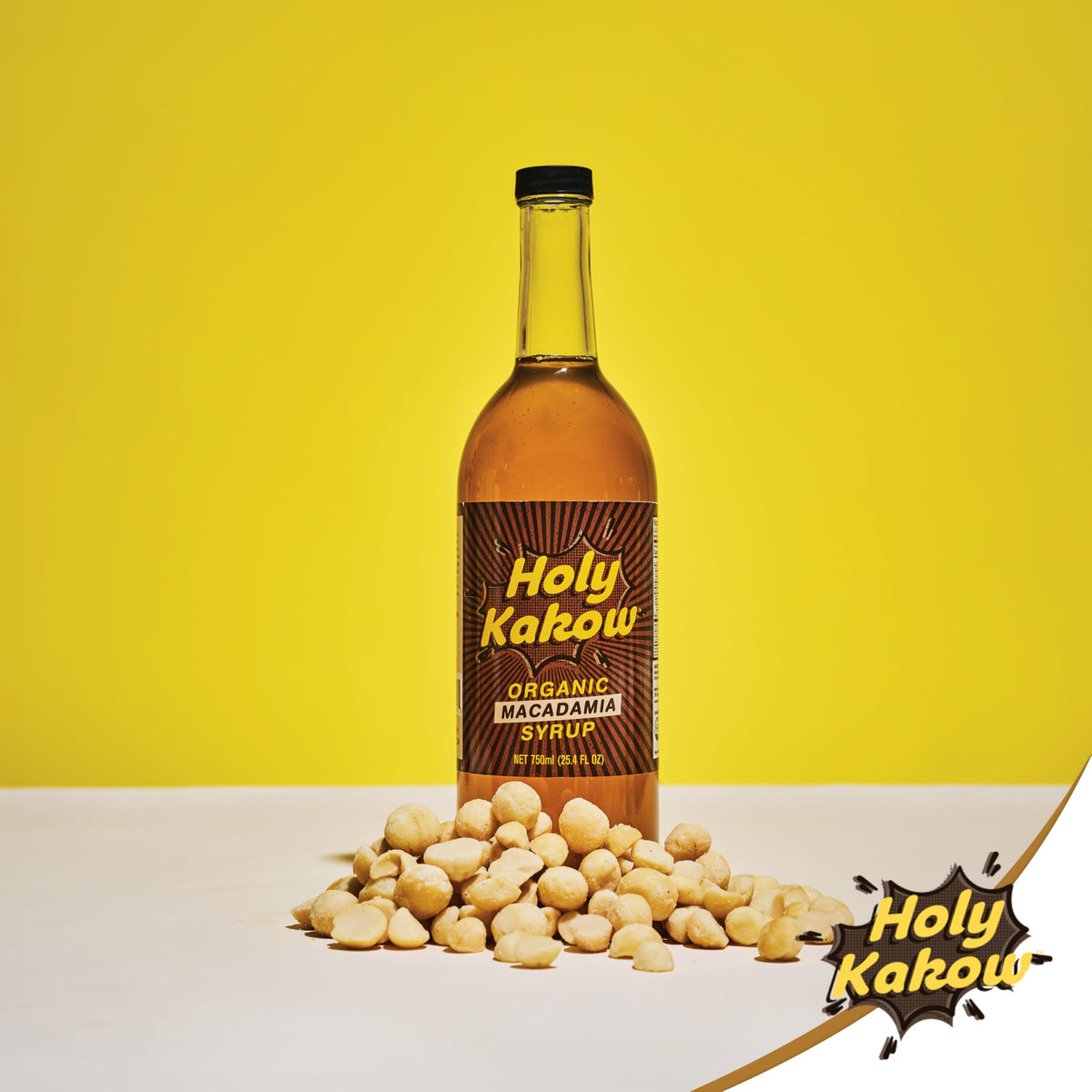 Holy Kakow Cafe Organic Macadamia Syrup - Macadamia Coffee Syrup 750ml