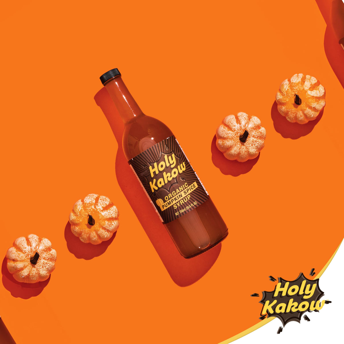 Holy Kakow Cafe Organic Orange Syrup - Real Food Orange Syrup for Coffee, Lattes & Cocktails | 750ml